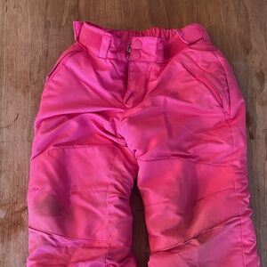 All in Motion kids XS size 4/5 pink Snow Pants Winter